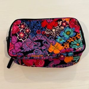 Vera Bradley Floral Fiesta Triple Zip Cosmetic Bag